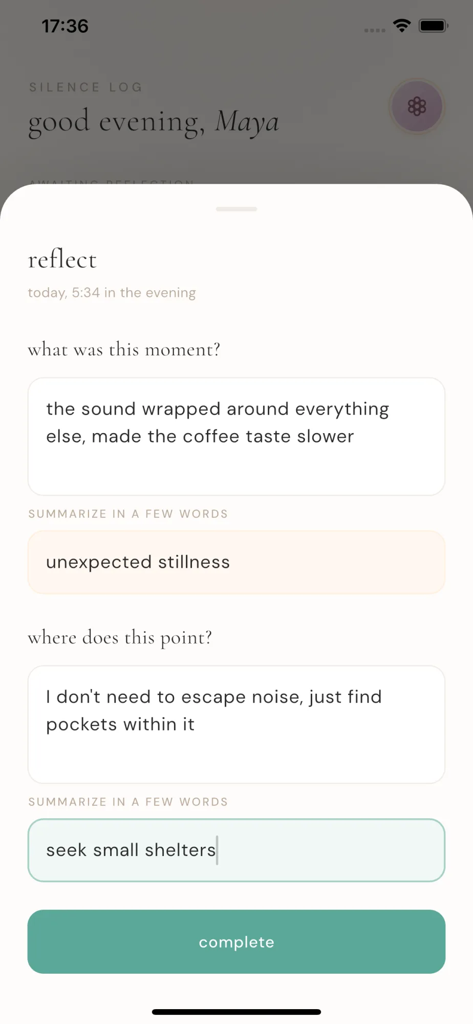 Silence Log