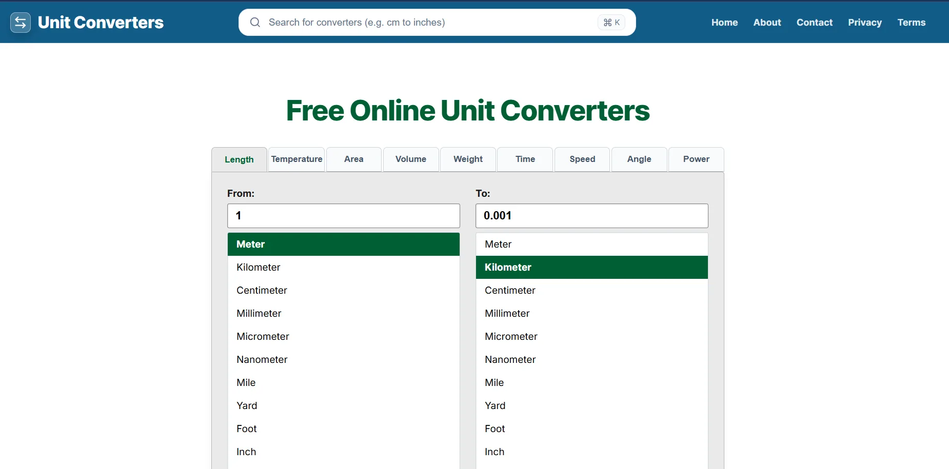 Unit Converters