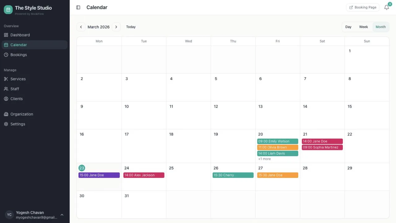 Bookflow - Multi-Vendor Appointment Booking Platform